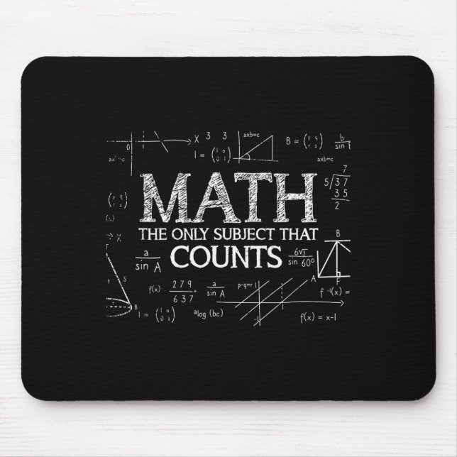 Lustiger Wissenschaftsnerd Mathe Das Einzige Fach  Mousepad (Vorne)