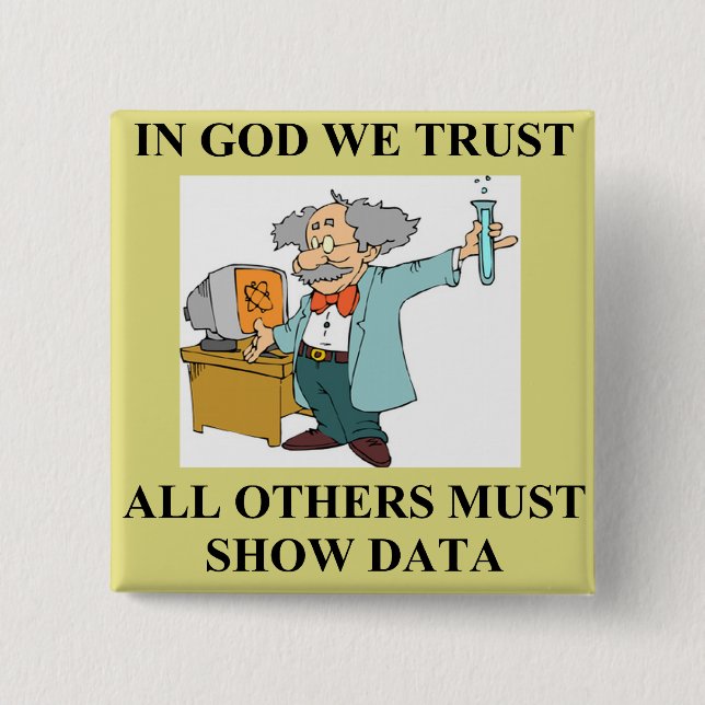 lustiger Wissenschaftswitz Button (Vorderseite)