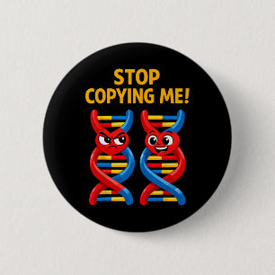 Lustiger Wissenschaftswortspiel Biologie DNA-Witz  Button