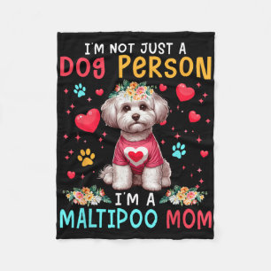Lustiger Witz Ich bin eine Maltipoo-Mutter Florale Fleecedecke