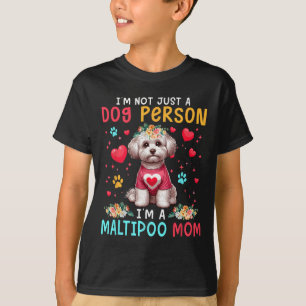 Lustiger Witz Ich bin eine Maltipoo-Mutter Florale T-Shirt