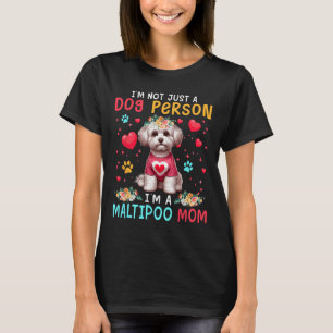 Lustiger Witz Ich bin eine Maltipoo-Mutter Florale T-Shirt