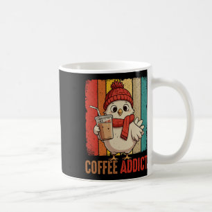Lustiger Witz Kaffee Liebhaber Huhn Trinkt Kaffee Kaffeetasse