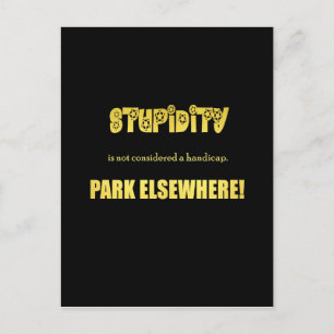Lustiger Witz über Behindertenparkplatz Postkarte