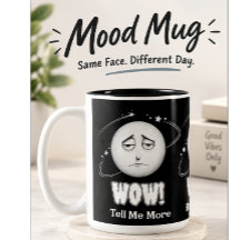 Lustiger "Wow" Mond Gesicht Kaffeebecher