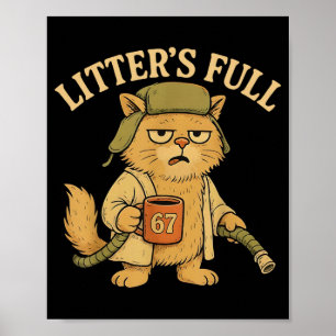 Lustiger Wurf Vollkatze Parodie 67 Sechs Sieben Me Poster