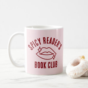 Lustiger würziger Leserbuchclub Rosa Kaffeetasse