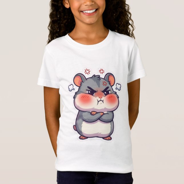 Lustiger wütender Chibi-Hamster grumpy Meme Kids G T-Shirt (Vorderseite)