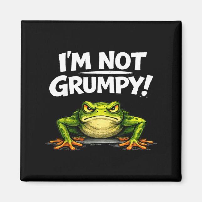 Lustiger wütender Frosch mürrisches Meme für Männe Magnet (Vorne)