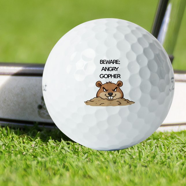 Lustiger wütender Gopher Golfball (Von Creator hochgeladen)
