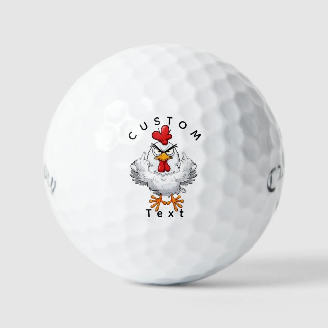 Lustiger wütender Vogel, der Golfbälle umdreht - P (Vorderseite)