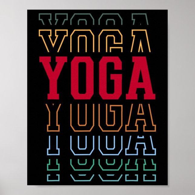 Lustiger Yoga-Layer-Text Instructor Coach _1  Poster (Vorne)