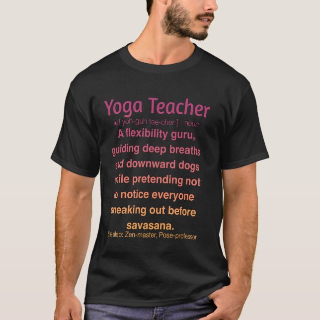 Lustiger Yoga-Lehrer  1 T-Shirt (Vorderseite)