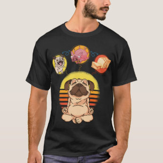 Lustiger Yoga-Mops, Hund Schwein Laib Brot, Künstl T-Shirt