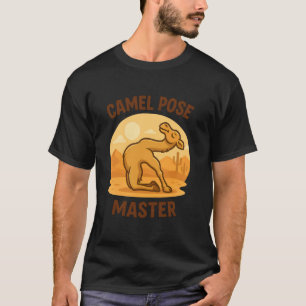 Lustiger Yoga Wüsten Tier Kamel Pose Meister Pun M T-Shirt