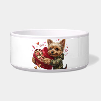 Lustiger Yorkie Valentinsmug | Süßes Yorkie-Gesche Napf