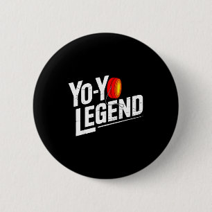 Lustiger Yoyo-Spieler Legende Yo-Yo-Darsteller Button