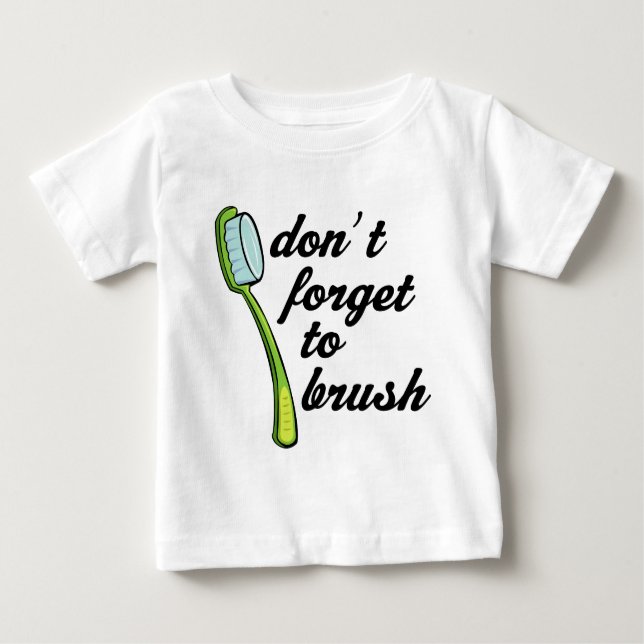 Lustiger Zahnbürste-Zahnarzt-Baby-T - Shirt (Vorderseite)
