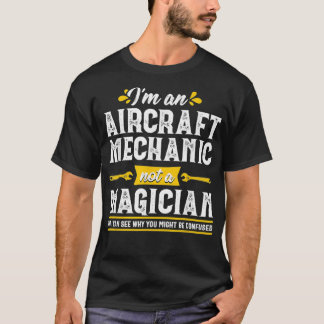 Lustiger Zauberer Flugzeug Flugzeugmechaniker Gesc T-Shirt
