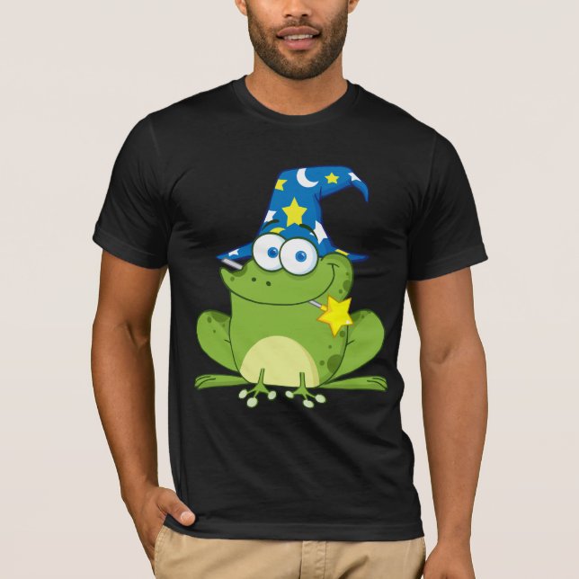Lustiger Zauberer-Frosch T-Shirt (Vorderseite)
