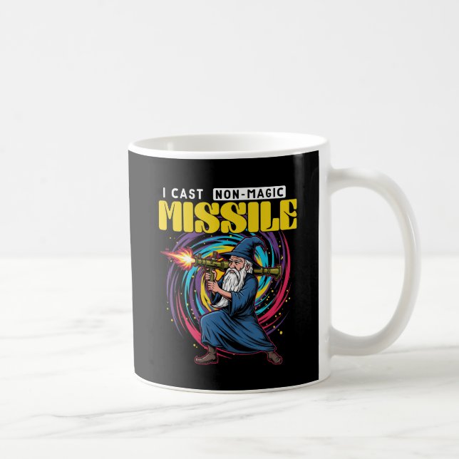 Lustiger Zauberer mit Raketenwerfer-Tasse Kaffeetasse (Rechts)