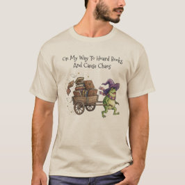 Lustiger Zauberfrosch hortet Bücher lesen T-Shirt