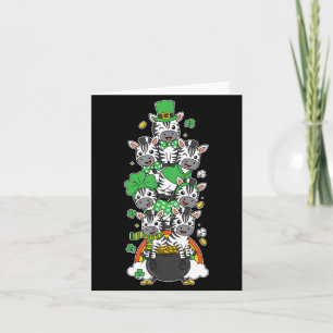 Lustiger Zebroklee St. Patricks Day Damen Herren K Karte
