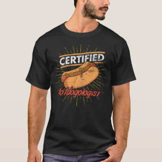 Lustiger Zertifizierter Hotdogologe Hotdog Würstch T-Shirt