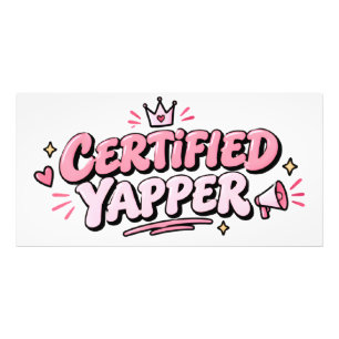 Lustiger "Zertifizierter Kläffer" Rosa Kronenposte Fotodruck