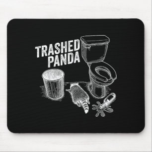 Lustiger zertrümmerter Panda betrunkener Waschbär  Mousepad