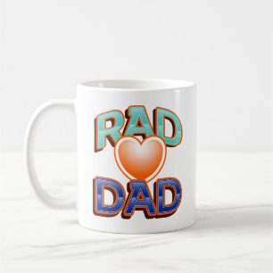 Lustiger Zitat Bunter Super Rad Dad Rotes Herz Kaffeetasse