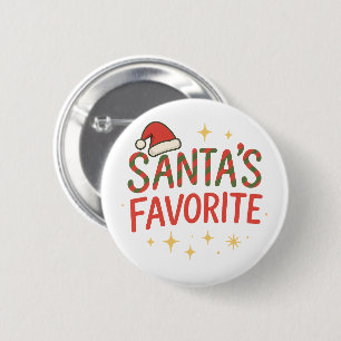 Lustiger Zitat Santa’s Lieblings-Weihnachtshumor Button