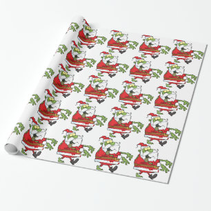 Lustiger Zombie-Christmas-Santa Geschenkpapier