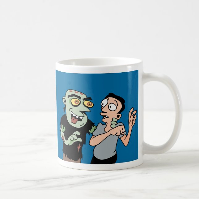 Lustiger Zombie-Entweichen-Plan-Kaffee Kaffeetasse (Rechts)