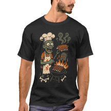 Lustiger Zombie-Grillmeister – Skelett BBQ-Kochkun