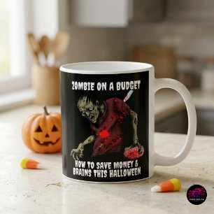 Lustiger Zombie- Halloween auf kleinem Budget Kaffeetasse