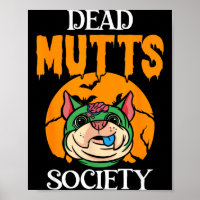 Lustiger Zombie-Hundefreund-Hirn-Halloween-Hund