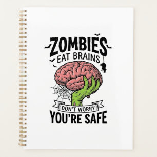 Lustiger Zombie Isst Gehirne Du Bist Sicher Hallow Planer