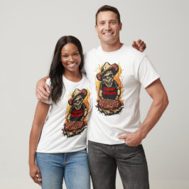 Lustiger Zombie lädt uns ein, einige Rippen auf We T-Shirt