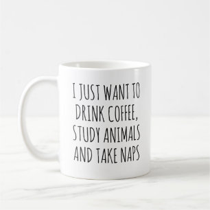 Lustiger Zoologie-Liebhaber, Tiere studieren und N Kaffeetasse