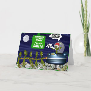 Lustiger Zug für Sankt-Weihnachtskarte Feiertagskarte