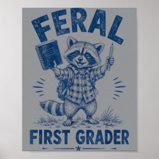 Lustiger Zurück zur Schule Waschbär Fvibesl Erste Poster