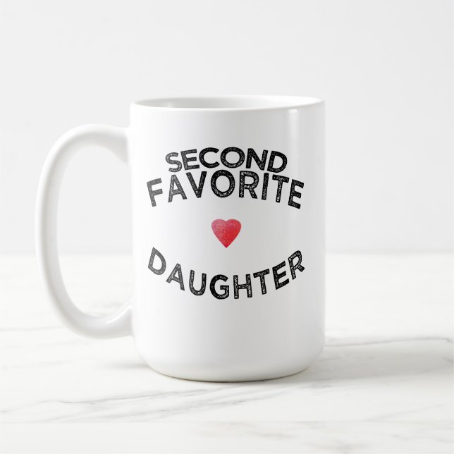 Lustiger zweitlieblings-Tochter-Geschwister-Rivali Kaffeetasse (Links)