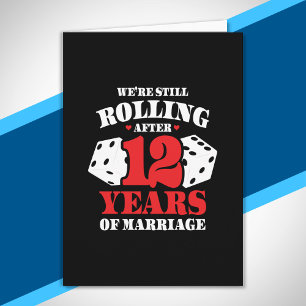 Lustiges 12. Hochzeitstag Paare seit 12 Jahren ver Karte