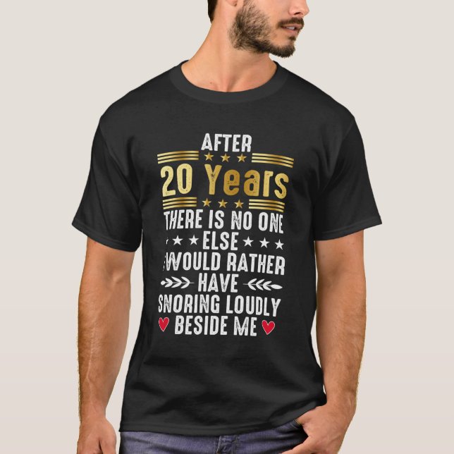 lustiges 20. Hochzeitstag für verheiratete Paare T-Shirt (Vorderseite)