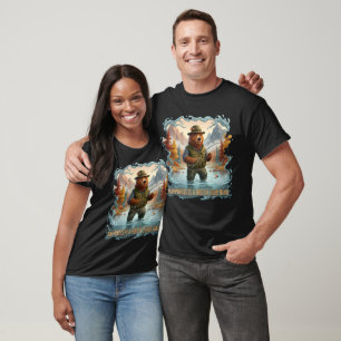 Lustiges 3D-Fliegenfischen-Fischen T-Shirt