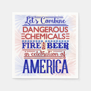 Lustiges 4. Bier-Feuerwerk-Spaßes des Juli-Party- Serviette