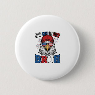 Lustiges 4. Juli-Adler Bruh Patriotisches Shirt-De Button