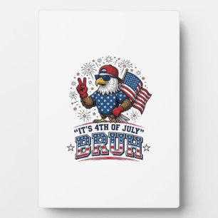 Lustiges 4. Juli-Adler Bruh Patriotisches Shirt-De Fotoplatte
