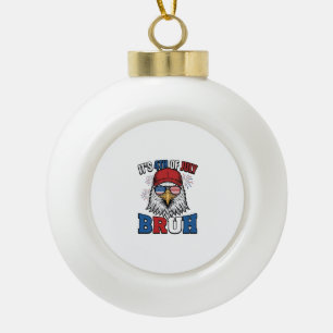 Lustiges 4. Juli-Adler Bruh patriotisches Shirt-De Keramik Kugel-Ornament